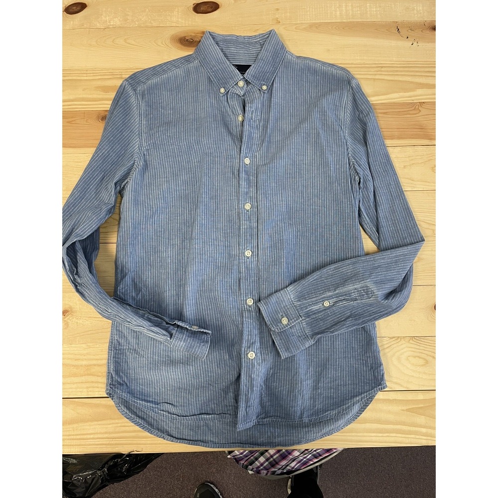 Gap Denim Shirt‎ S Blue Striped Mens SI40